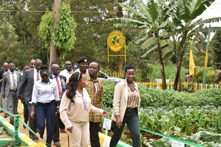 PS. MSME Hon Susan Mangeni in the presence of H.E. Gov. George Natembeya touring the Kitale Agricultural Show.