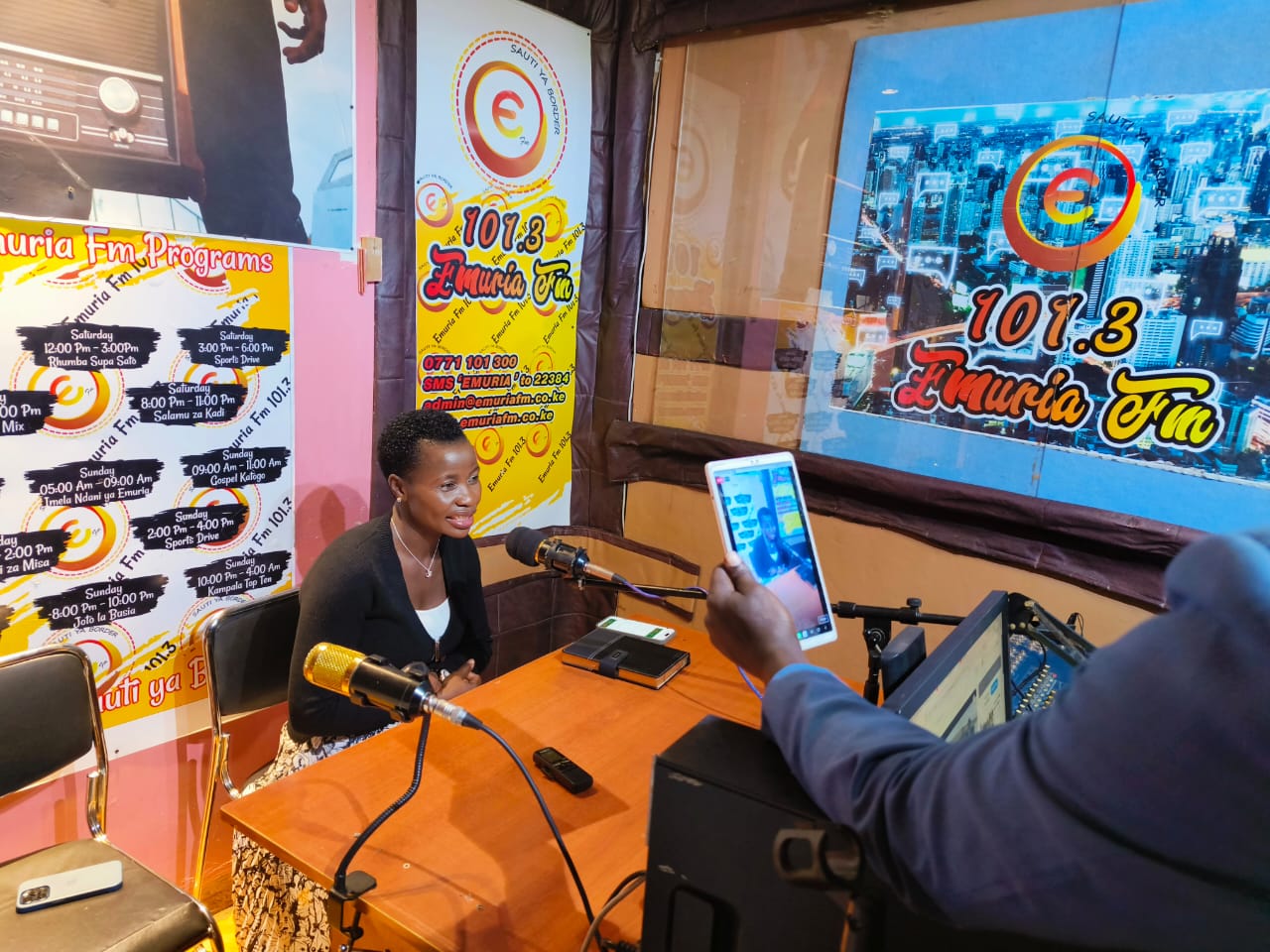 Principal Secretary Hon. Susan Mang'eni discussing the just launched  Medium Term Plan