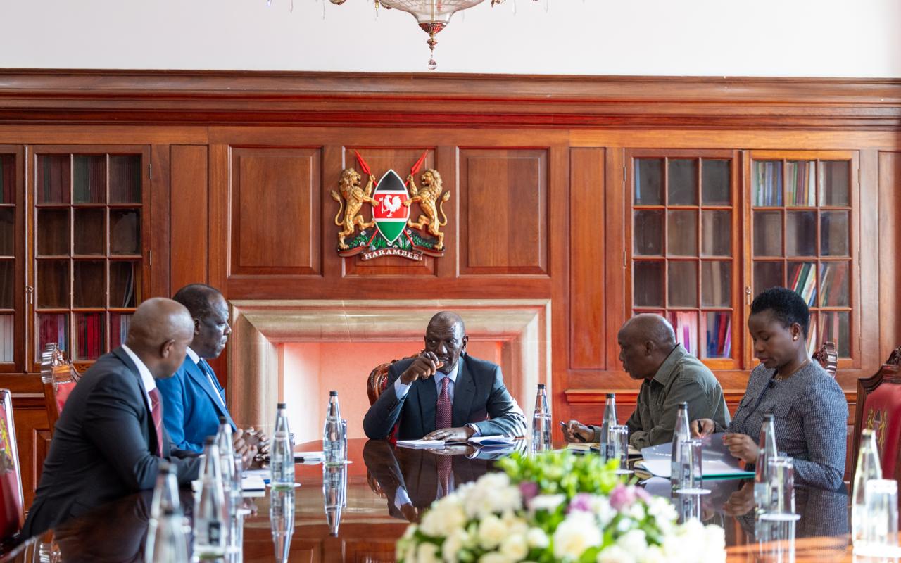 President of the Republic of Kenya amongst ministerial leadership