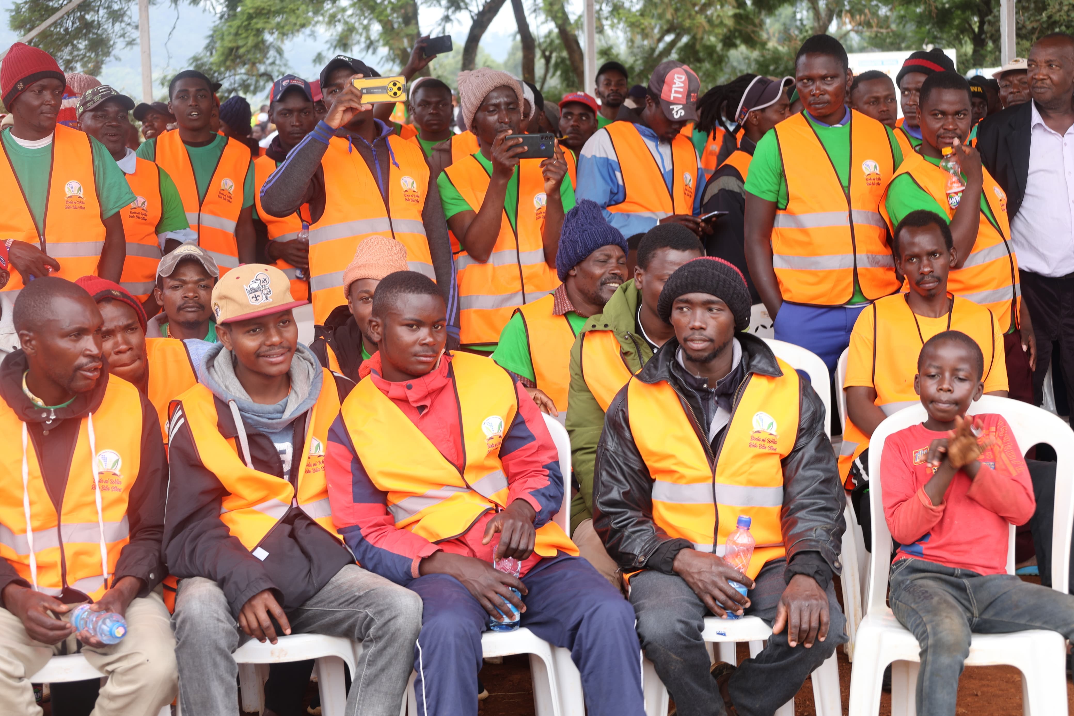 Bodaboda riders present at the Embu Bodaboda Strategic Plan 2024-2027