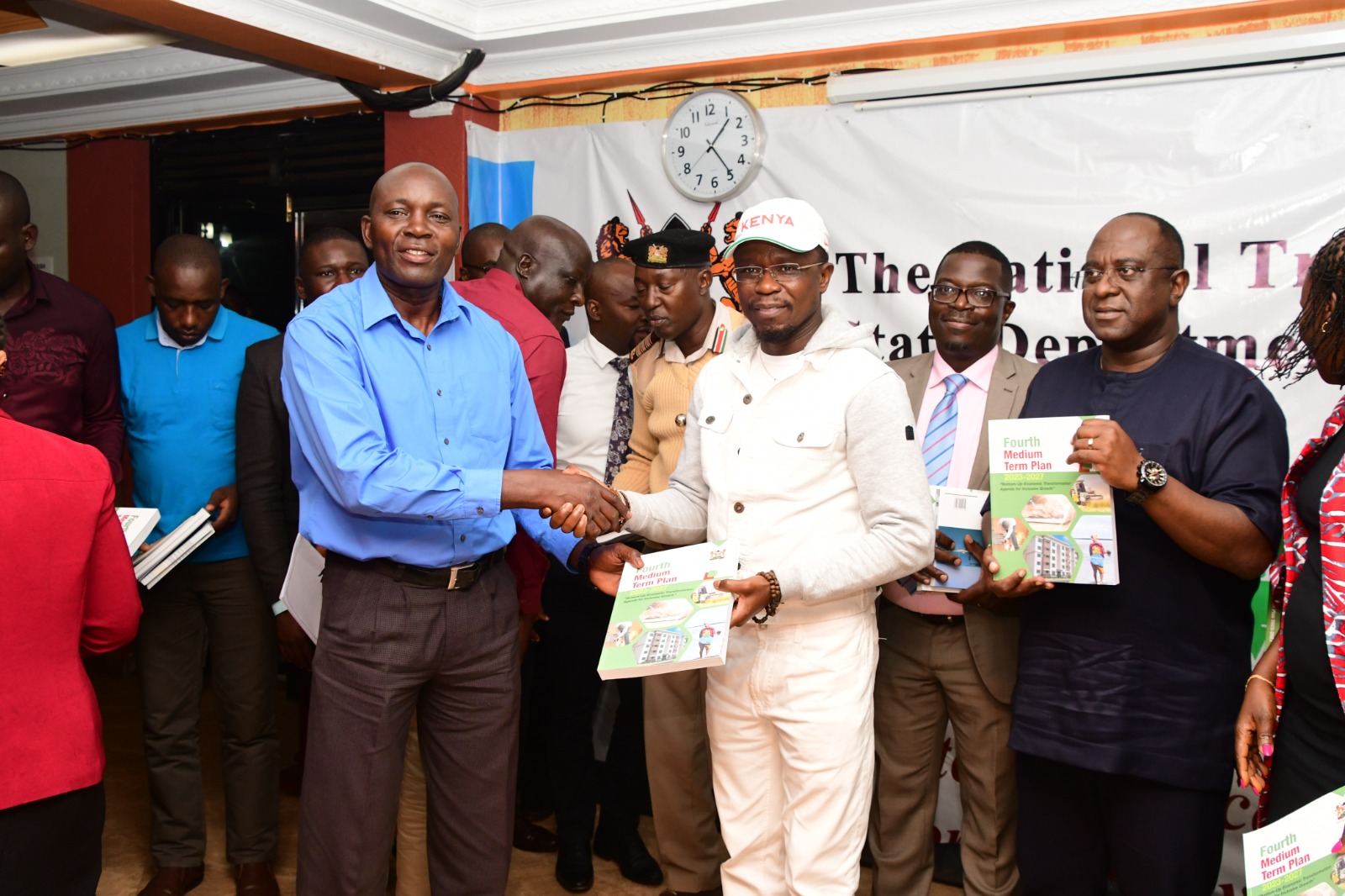 CS Youth Affairs, Creative Economy and Sports presenting the Fourth Medium Term Plan  