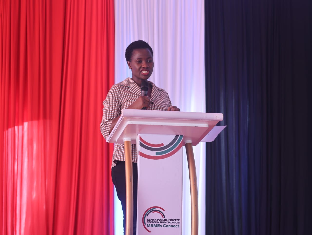 Hon. Susan Mang'eni delivers speech at the 2nd MSMEs Connect