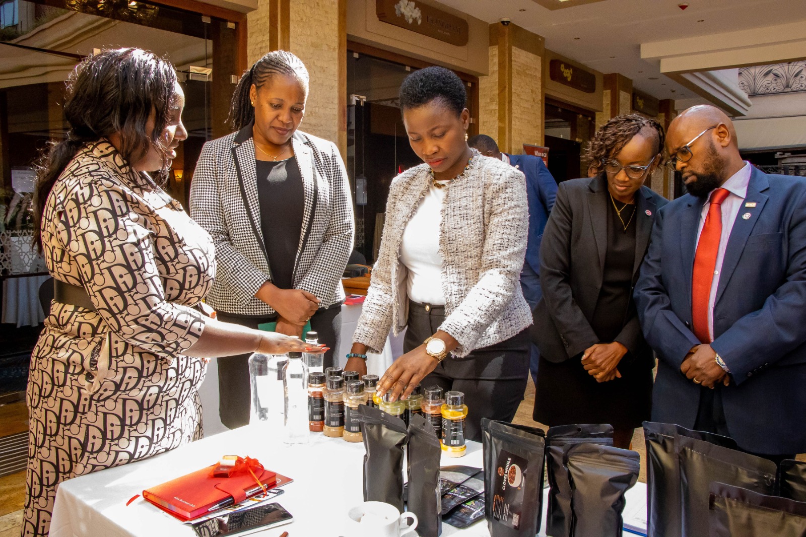 MSMEs display their products at the ABSA Bank Kenya and Visa Launch Business Credit Card to support MSMEs Forum