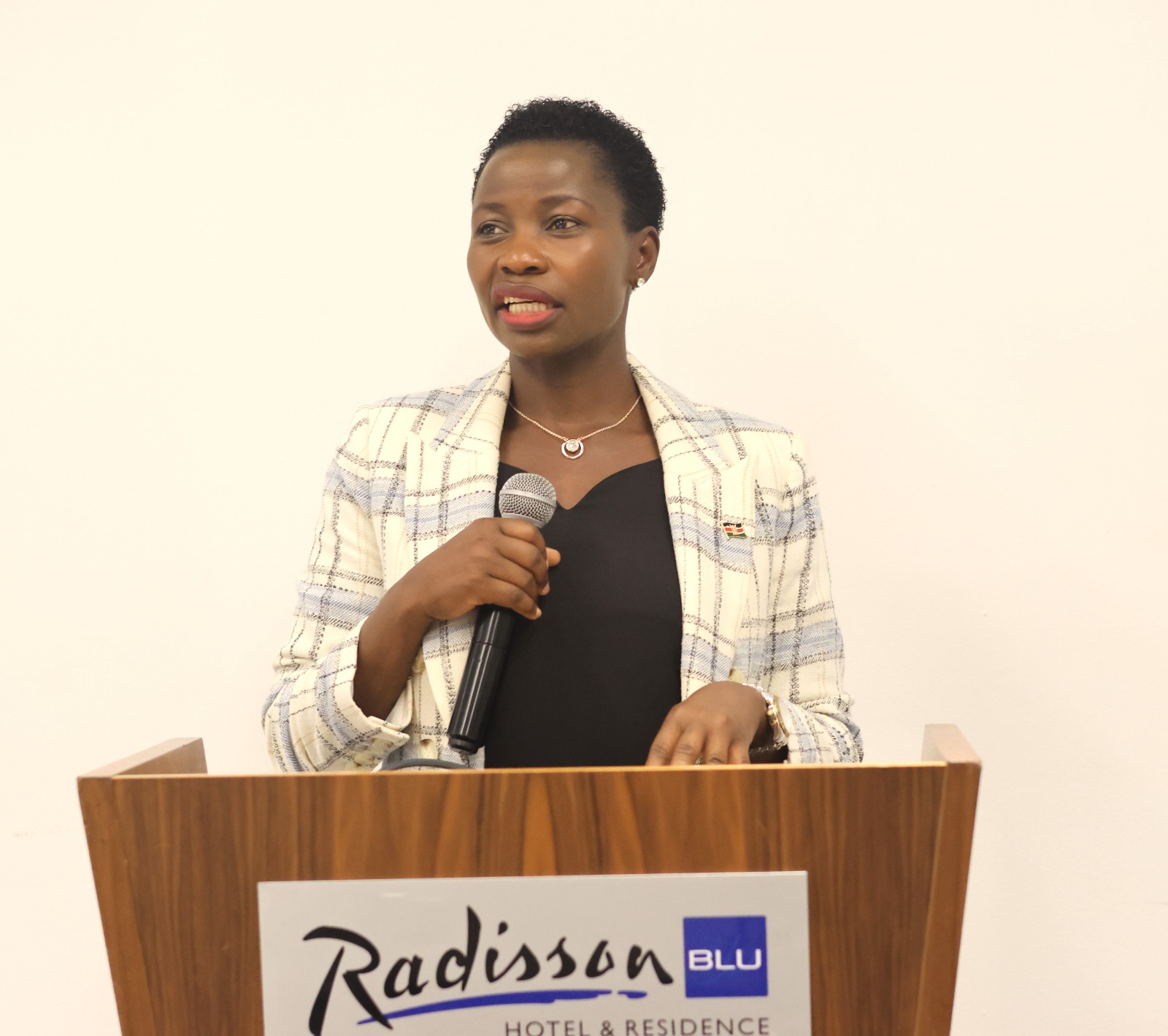 PS Hon. Susan Mang'eni delivers speech during MSE Policy Review