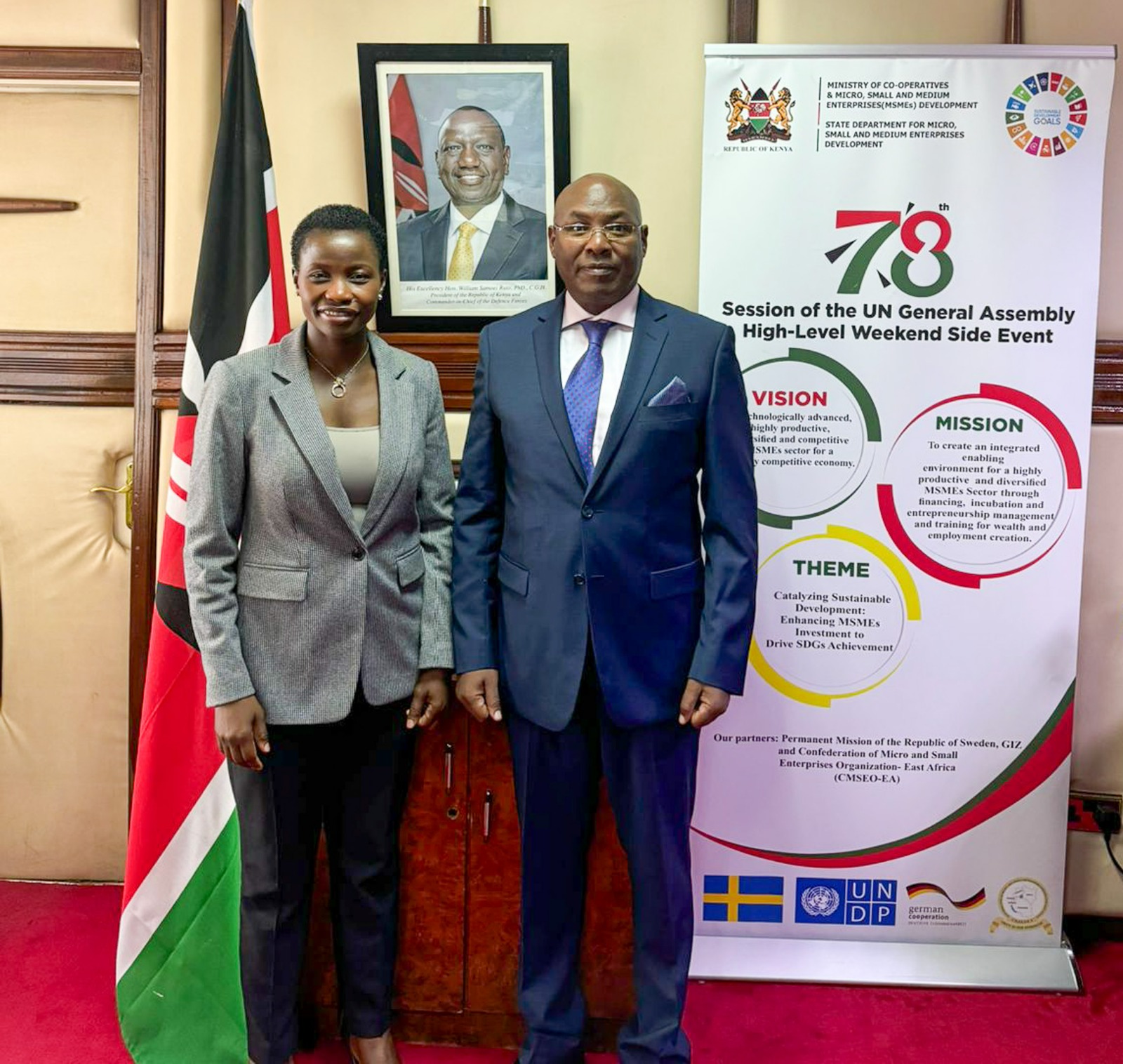 PS MSME Development and PS Health during SHIF discussions held at the PS Susan Mang'eni office