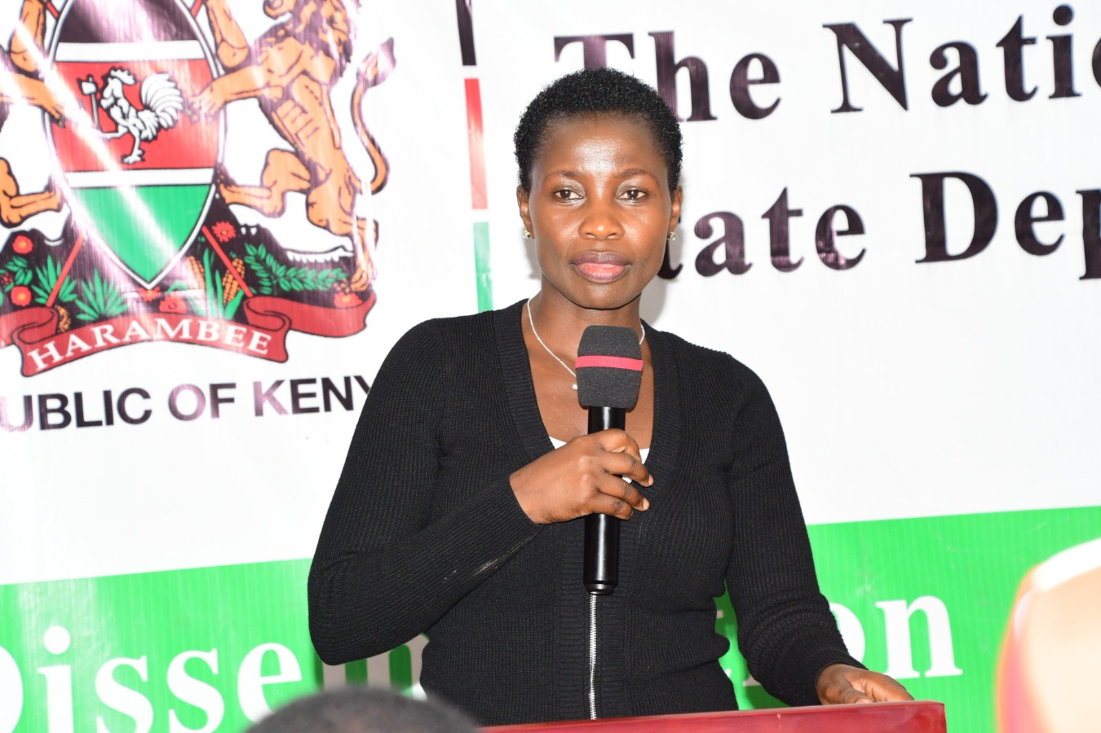 PS Hon. Susan Mang'eni delivering speech at Busia On the MTP IV plan