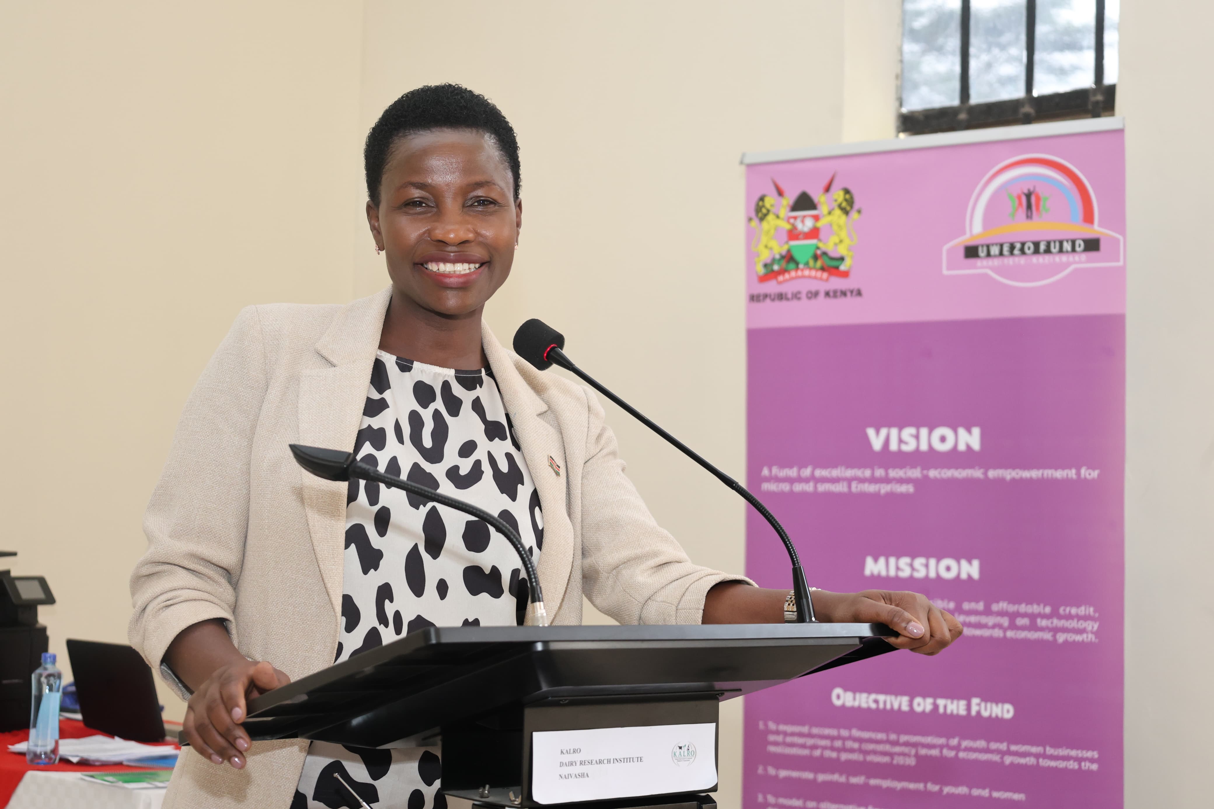 PS. Hon. Susan Mang'eni delivers speech to newly appointed interns under the Public Service Internship Programme (PSIP)