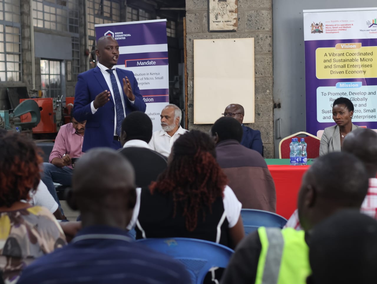 Stakeholder present at the launch address local innovators and Jua Kali artisans with technical expertise