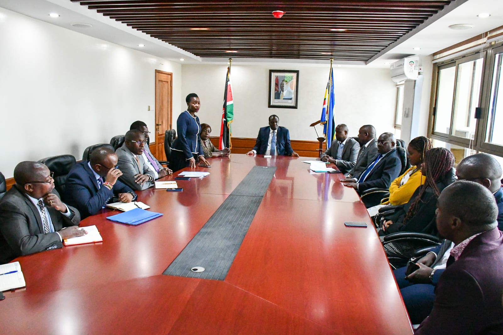 CS. Hon. Wycliffe Oparanya welcomed by top leadership to the ministry 