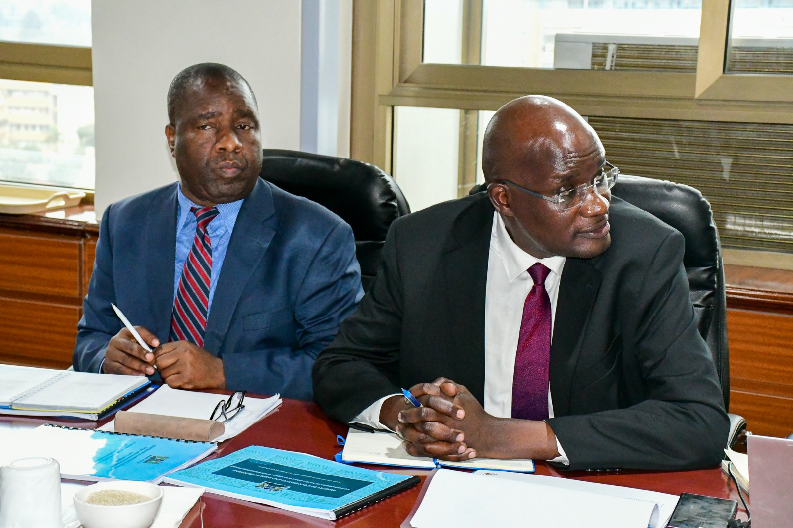 Director Administration State Department MSMEs Development Mr. Ntabo alongside Mr. Henry Rithaa CEO MSEA