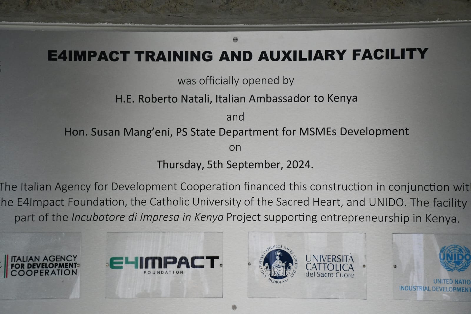 Hon. Susan Mangeni launches E4Imapct Training Centre Launched