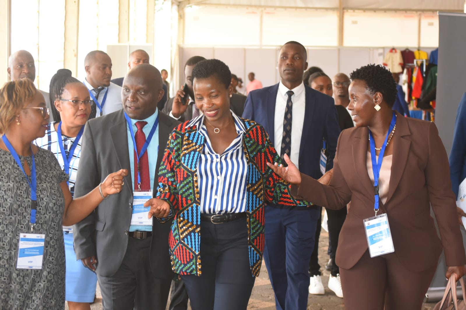 PS Hon. Susan Mang'eni alongside various members at the festival
