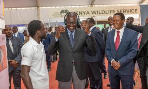 HE. Dr. William Samoei Ruto vistits stands at KICCduring HustlerFund 2nd Anniversary