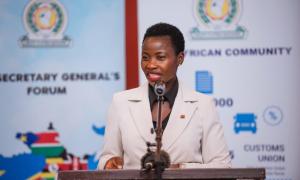 Principal Secretary MSMEs Development at the 7th East African Community Forum