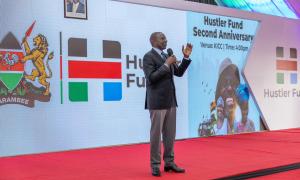 H.E Dr. William Samoei Ruto, CGH delivers a speech at 2nd Anniversary Hustler Fund