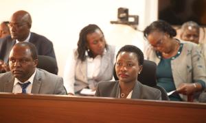 MSME PS Susan Mang'eni appears before the  Public Accounts Committee (PAC) chaired by Butere MP Tindi Mwale to examine the Auditor General's report for the Financial Year ending June 2023  at Bunge Towers in Nairobi.