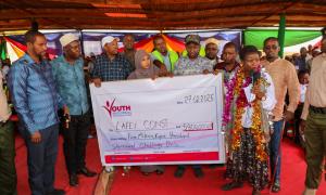 Hon. Susan Mang'eni distributes 5.8 million Kenya Shillings Youth Fund cheque at Lafey constituency