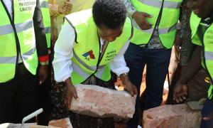 Madam PS lays stone foundation for the construction of Huduma center in Lfey constituency in Mandera County