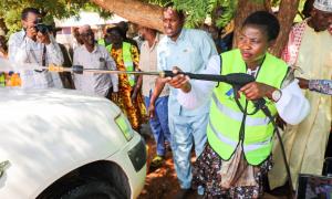 PS officially uses before handing over the fully equipped car wash facility