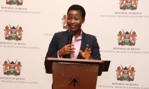 PS. Hon. Susan Mang'eni delivers speech at the Kenya Credit Guarantee Scheme Forum