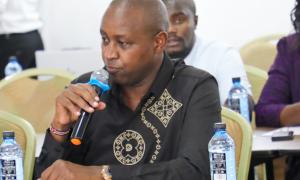 PS. Co-operatives Patrick Kilemi speaks at the Induction retreat