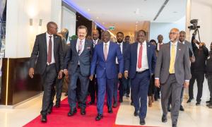 H.E President William Samoei Ruto alongside CS Co-operatives and MSMEs and other dignitaries