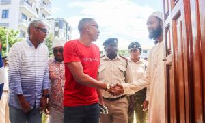 Hon. Mohamed, Mohamed Ali arrives at the Uwezo Fund disbursement forum