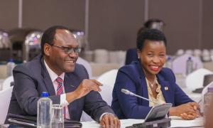 National Treasury PS Dr. Chris Kiptoo alongside PS MSMEs Development Susan Mang'eni