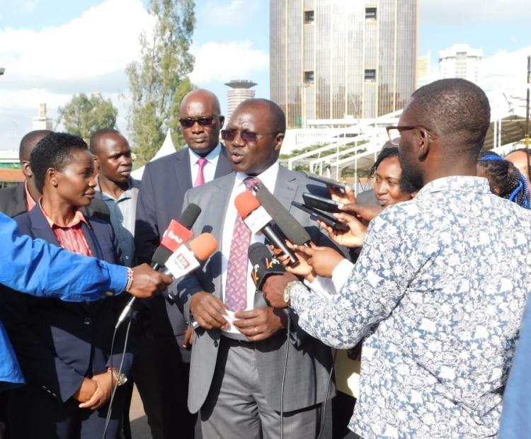 CS Chelughui, PS MSME and various stakeholders at inspecting greenpark terminus in prepartion for Hustler Fund 1st Anniversary