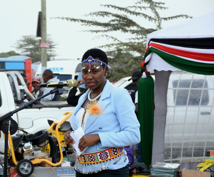 Principal Secreatary Hon. Susan Mang’eni delivering speech during World MSMEs day