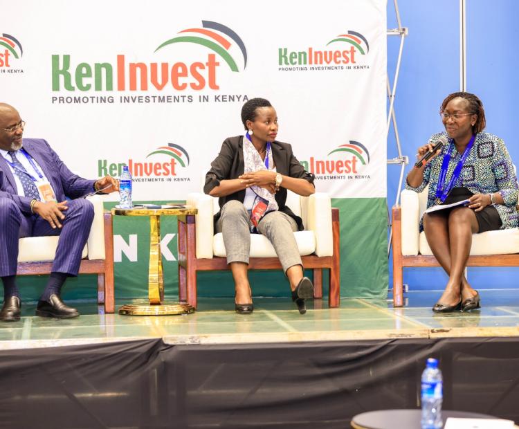 PS Hon. Susan Mang'eni among other stakeholders in panel discussion during KenInvest Forum