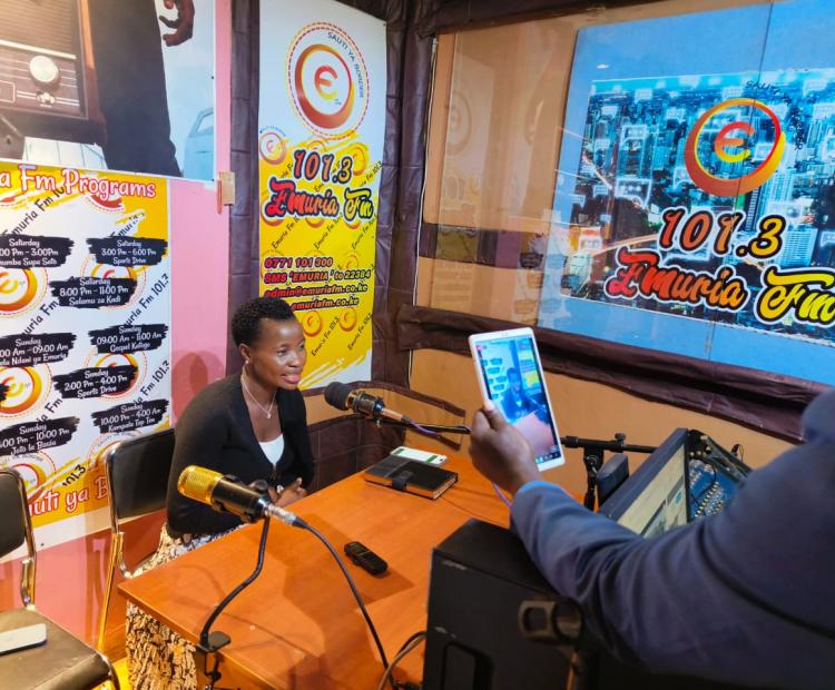 Principal Secretary Hon. Susan Mang'eni discussing the just launched  Medium Term Plan