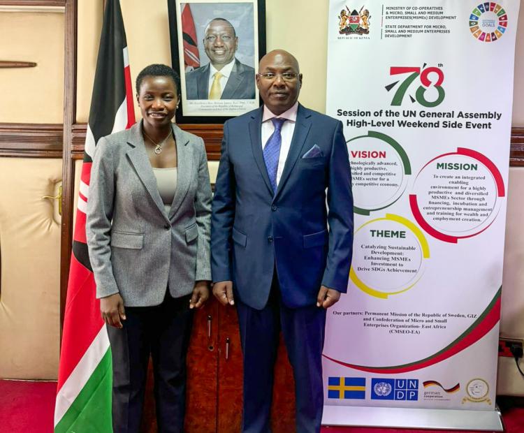 PS MSME Development and PS Health during SHIF discussions held at the PS Susan Mang'eni office