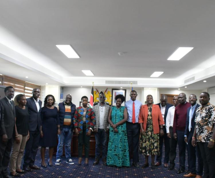 Principal MSME, Busia Professionals Association and members from the State Department MSME pose for a group photo after fruitful deliberations on collaboration