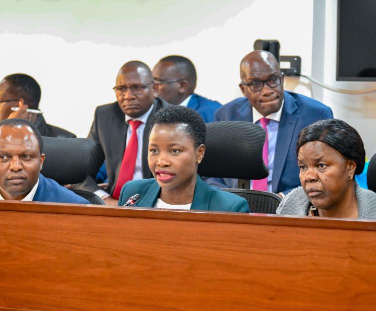 Principal Secretary MSMEs Development alongside Head of Accounts and Head of Finance